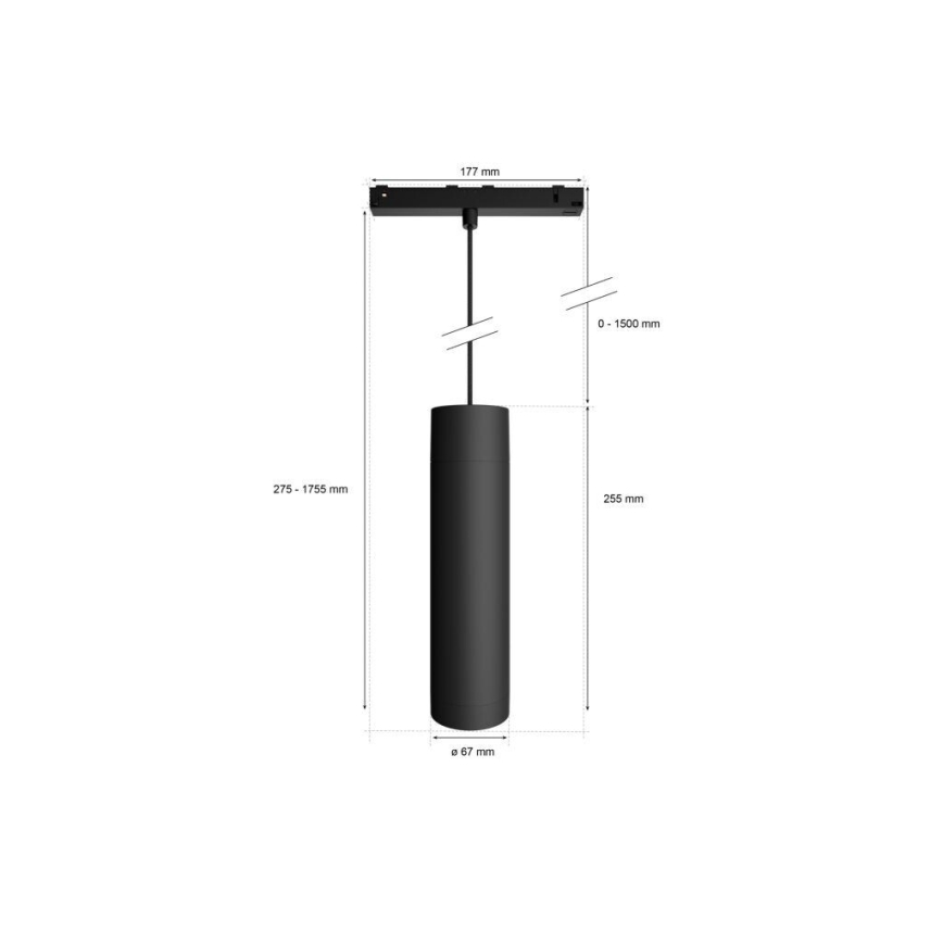 Philips - PERIFO LED RGB dimbare hanglamp met kabel, geschikt voor Hue-railsysteem LED RGB/5,2W/24V 2000-6500K