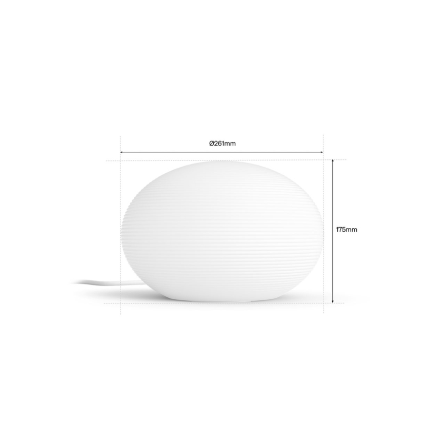 Philips - LED RGB dimbare tafellamp Hue FLOURISH White And Color Ambiance 1xE27/8,1W/230V 1000-20000K