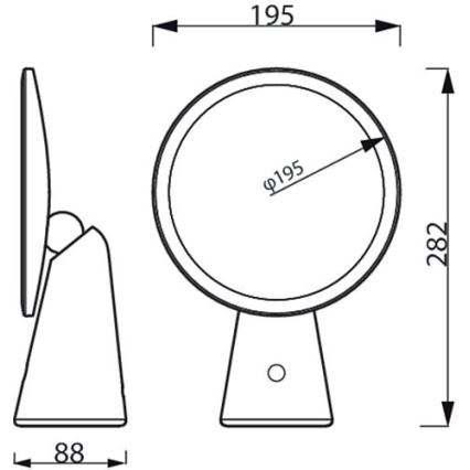 Philips - Dimbare Schoonheidsspiegel met LED achtergrondverlichting MIRROR LED/4,5W/5V