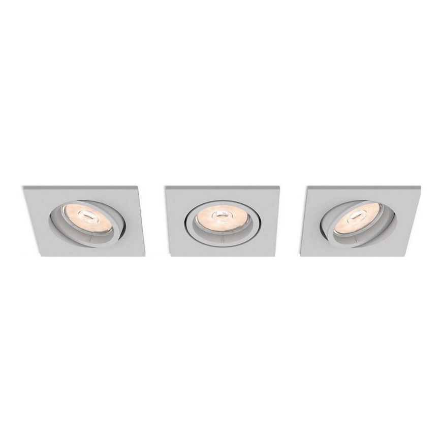 Philips  Enneper- 50193/87/PN - Set van 3 Inbouwlampen 1xGU10/5,5W/230V