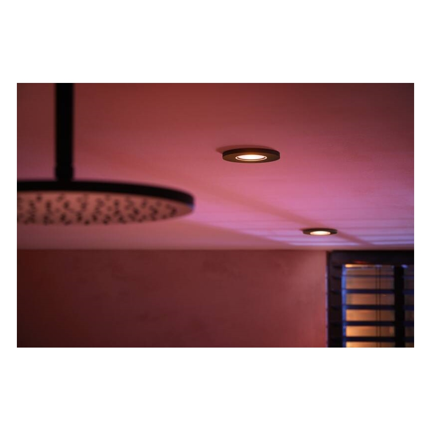 Philips-Ensemble 3x Luminaire encastrable LED RGBW à intensité variable de salle de bain Hue XAMENTO 1xGU10/5,7W/230V