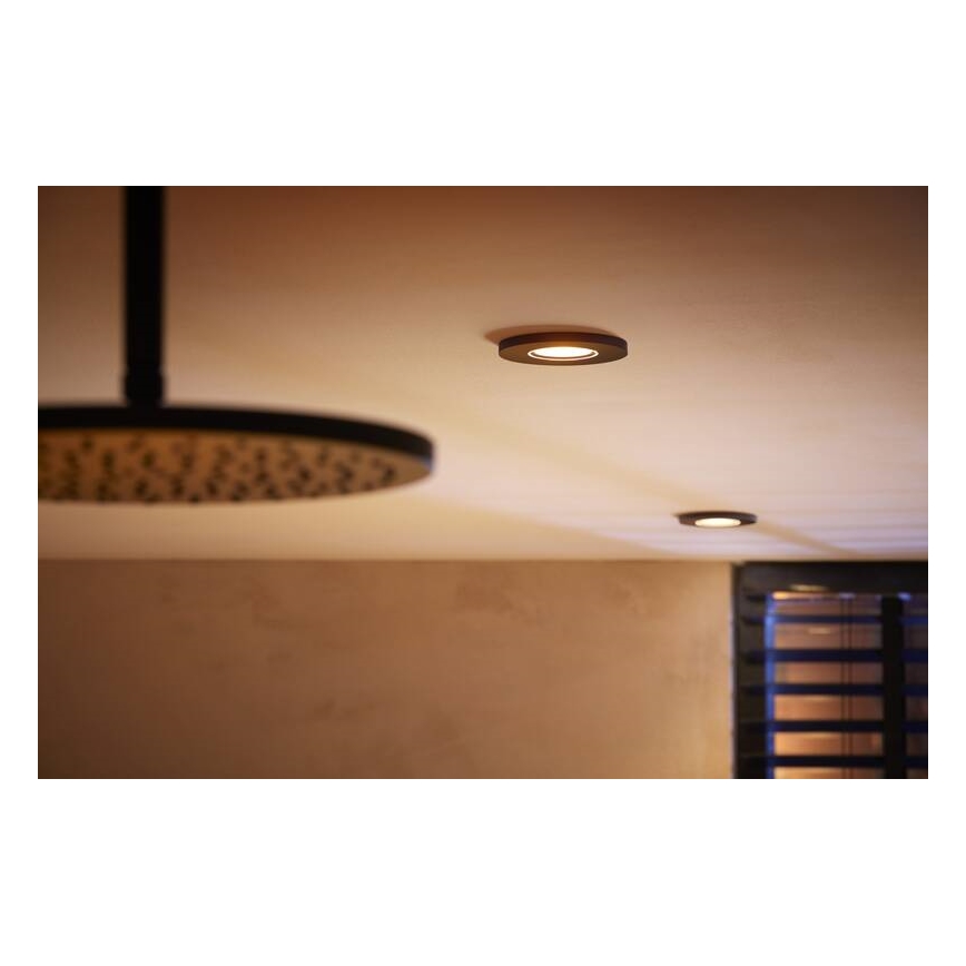 Philips-Ensemble 3x Luminaire encastrable LED RGBW à intensité variable de salle de bain Hue XAMENTO 1xGU10/5,7W/230V