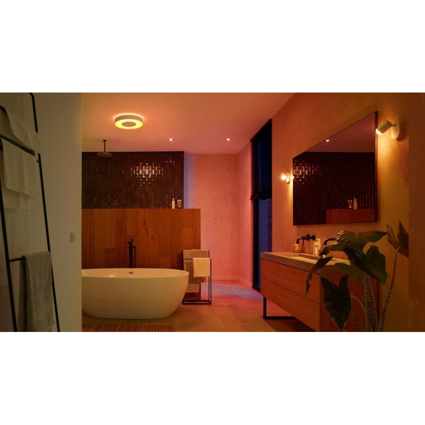 Philips-Ensemble 3x Luminaire encastrable LED RGBW à intensité variable de salle de bain Hue XAMENTO 1xGU10/5,7W/230V