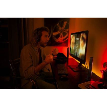 Philips - Kit de rallonge LED RGB Lampe de table à intensité variable Hue PLAY LED/6W/230V noir