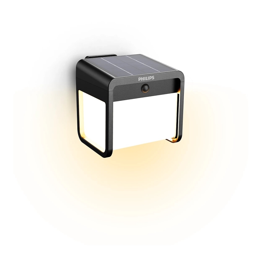 Philips - LED Solarlamp voor aan de muur met bewegings- en schemersensor EZRA LED/1,8W/3,7V 2600 mAh 3000K IP44