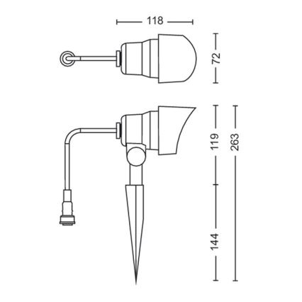 Philips - LED Buiten spotlight LED/6W/12V 4000K IP44