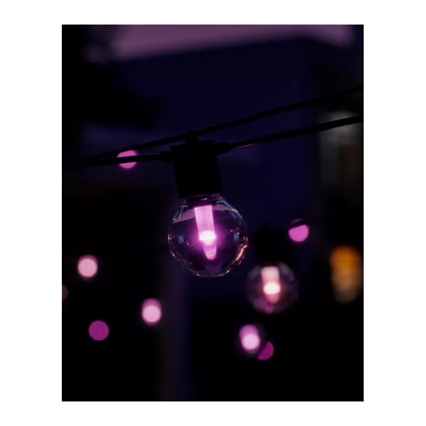 Philips - Guirlande d'extension LED RGBW dimmable pour extérieur Hue FESTAVIA 30xLED 21m IP65