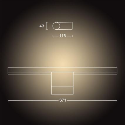 Philips - LED dimbare badkamerverlichting Hue ADORE LED/20W/230V IP44 + afstandsbediening
