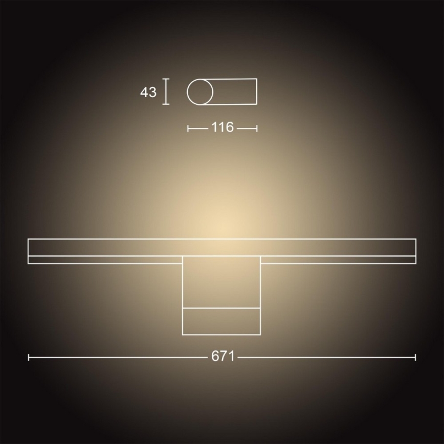 Philips - LED dimbare badkamerverlichting Hue ADORE LED/20W/230V IP44 + afstandsbediening