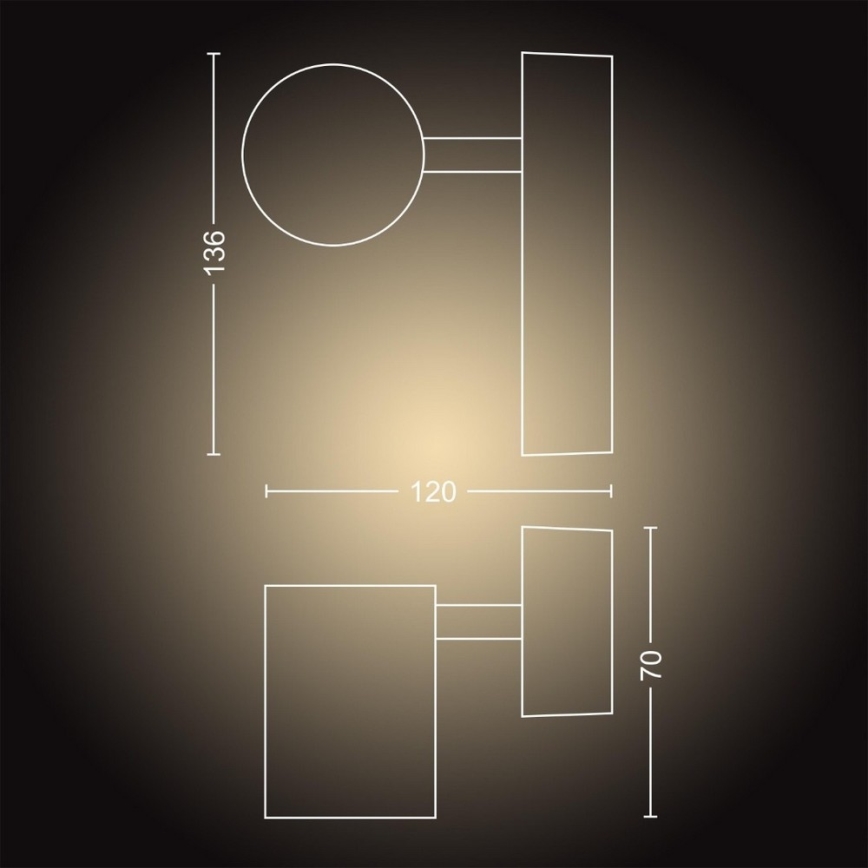 Philips - LED dimbare badkamerlamp Hue ADORE 1xGU10/5W/230V IP44 + afstandsbediening