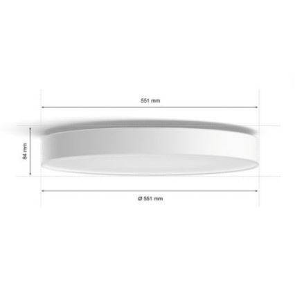 Philips - LED dimbare plafondlamp Hue LED/48W/230V 2200-6500K Ø 551 mm wit + afstandsbediening