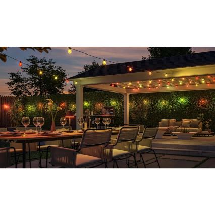 Philips - Hue FESTAVIA LED RGBW dimbaar buitenlichtsnoer 20xLED 14m IP65