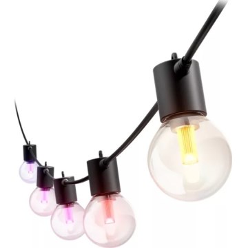 Philips - Hue FESTAVIA LED RGBW verlengbaar en dimbaar lichtsnoer voor buiten, 10×LED, 7 m, IP65