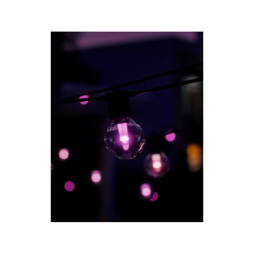 Philips - Hue FESTAVIA LED RGBW verlengbaar en dimbaar lichtsnoer voor buiten, 10×LED, 7 m, IP65