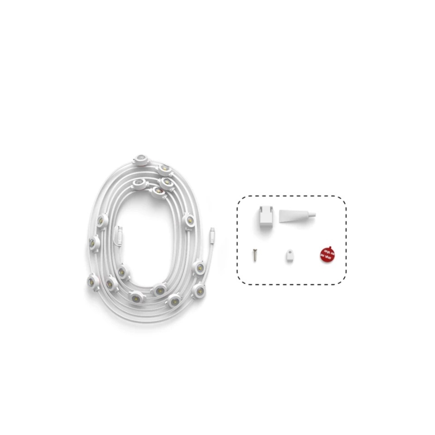 Philips - LED RGBW Verlengbaar dimbaar buitenlichtsnoer Hue FESTAVIA 16xLED 9m 1000-20000K IP65