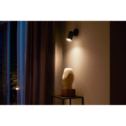 Philips - LED RGBW Dimbare inbouwspot Hue FUGATO 1xGU10/4,2W/230V 2000-6500K zwart
