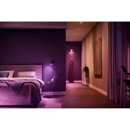 Philips - LED RGBW Dimbare inbouwspot Hue FUGATO 1xGU10/4,2W/230V 2000-6500K zwart