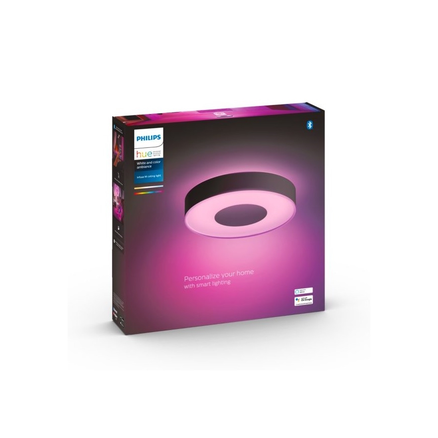Philips - LED RGB Dimbare plafondlamp Hue INFUSE LED/33,5W/230V 2000-6500K Ø 381 mm zwart