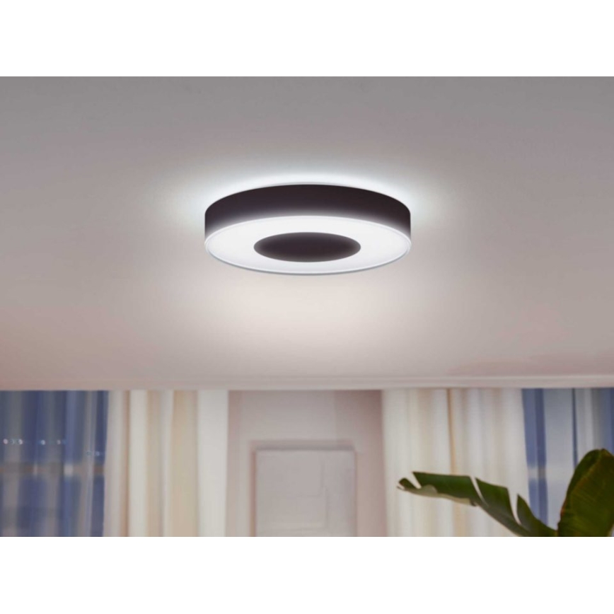 Philips - LED RVB Plafonnier à intensité variable Hue INFUSE LED/52,5W/230V 2000-6500K Ø 425 mm noir