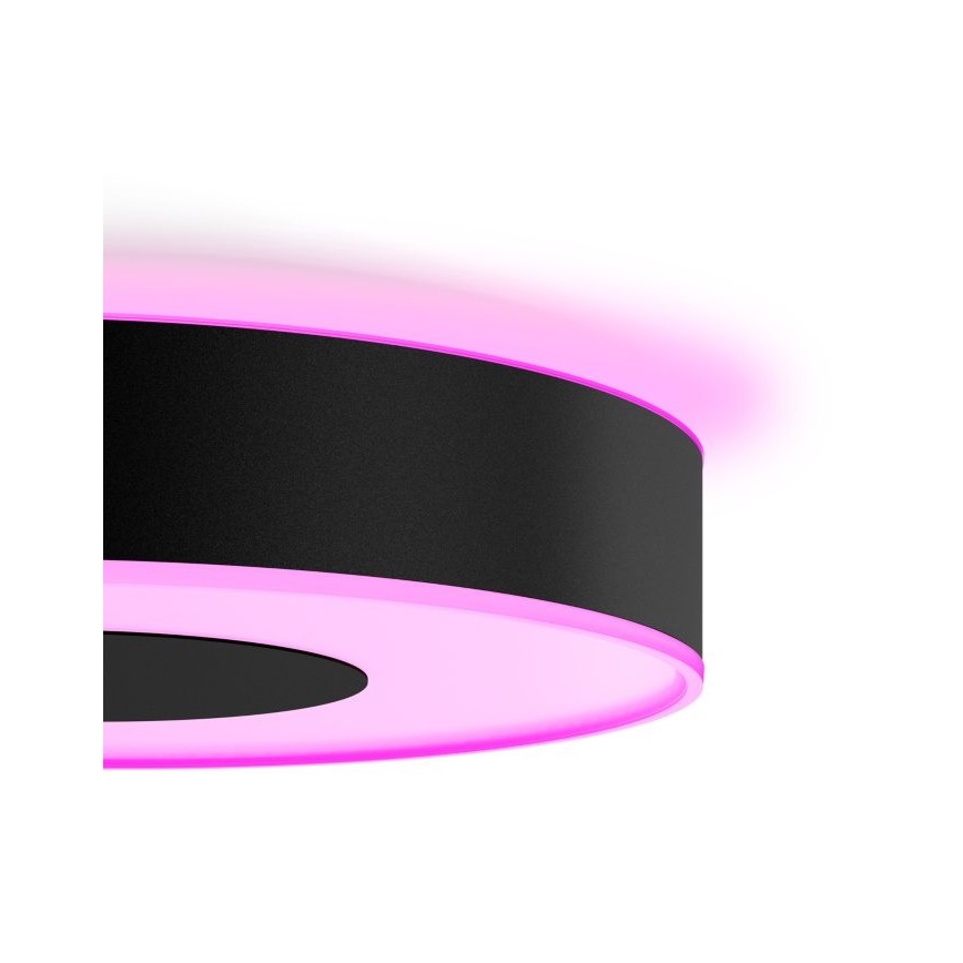 Philips - LED RVB Plafonnier à intensité variable Hue INFUSE LED/52,5W/230V 2000-6500K Ø 425 mm noir