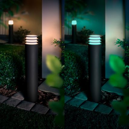 Philips - RGB-LED dimbare buitenlamp Hue LUCCA 1xE27/8,1W/230V 77 cm 1000-20000K IP44