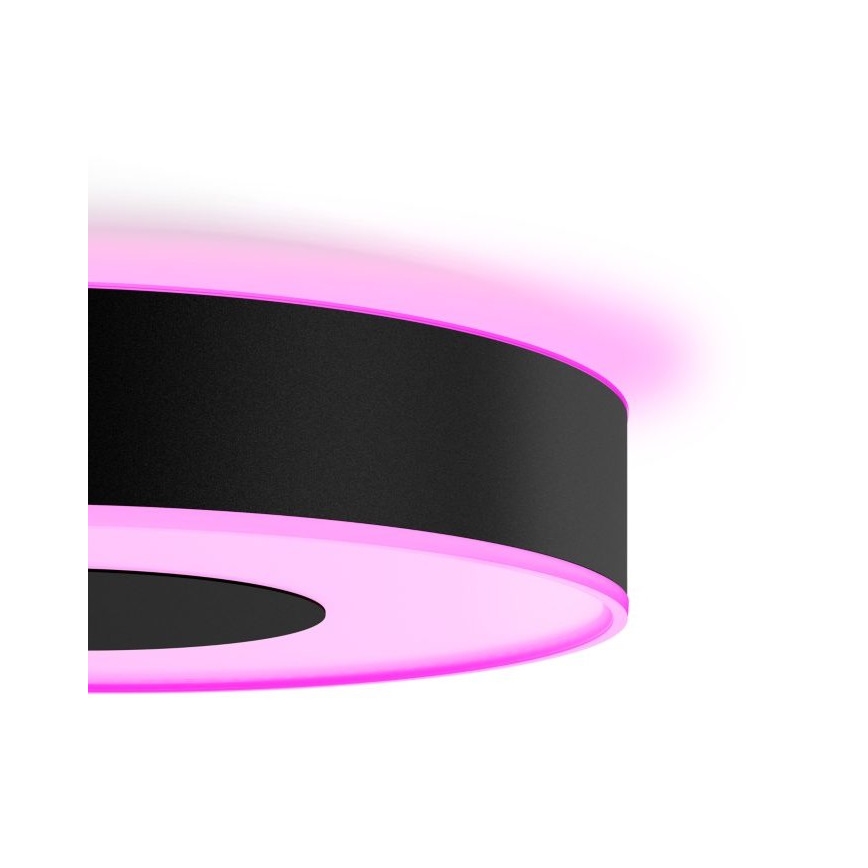Philips - Dimbare RGB LED-plafondlamp Hue INFUSE LED, 33,5 W/230 V, 2000–6500 K, Ø 381 mm, zwart