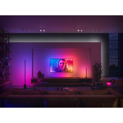 Philips - LED RGBW Dimbare vloerlamp Hue SIGNE LED/29W/230V 2000-6500K zwart