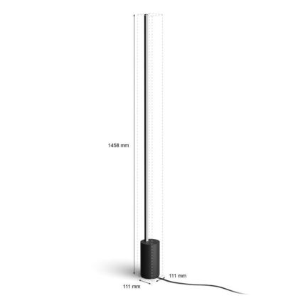 Philips - LED RGBW Dimbare vloerlamp Hue SIGNE LED/29W/230V 2000-6500K zwart