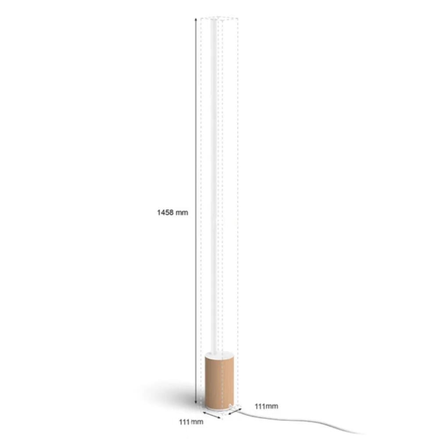 Philips - LED RGBW Dimbare vloerlamp Hue SIGNE LED/29W/230V 2000-6500K beige