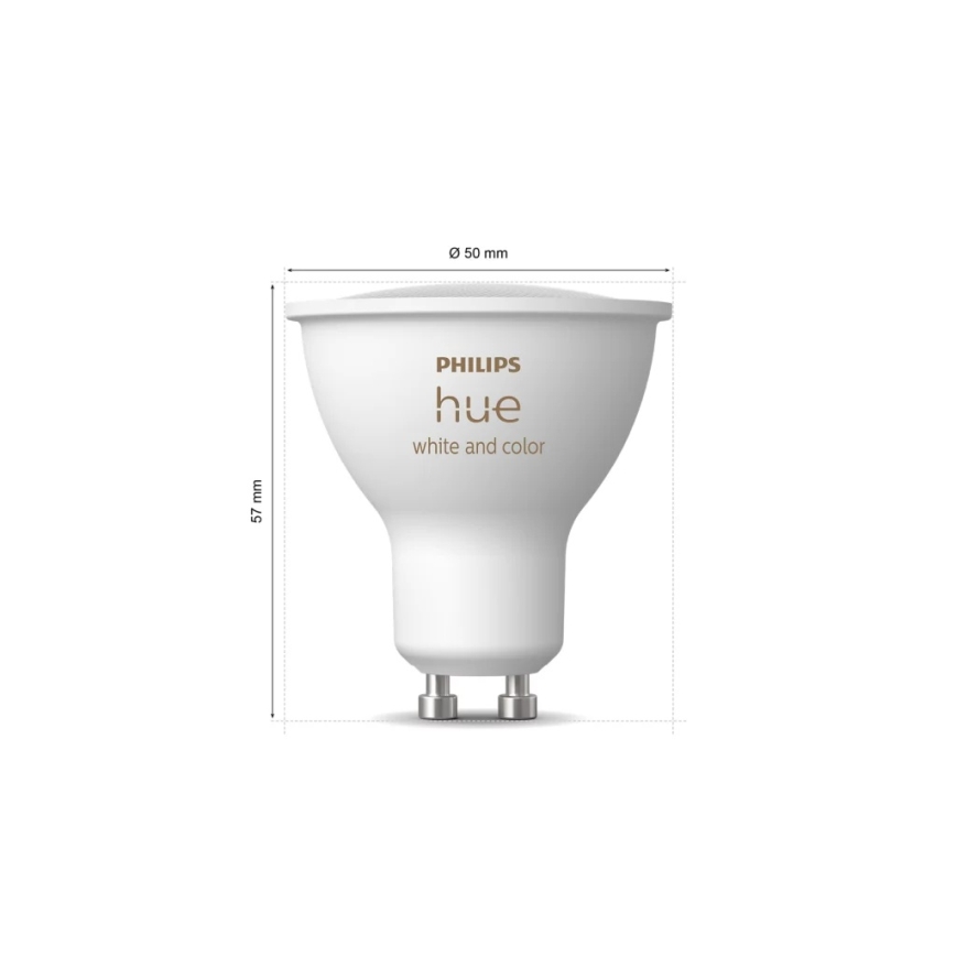Starterset Philips Hue WHITE AND COLOR AMBIANCE 3xGU10/4,2W/230V 2200-6500K + Hue Bridge