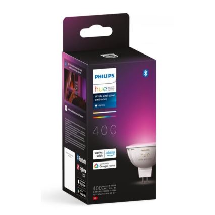 LED RGBW Dimbare lamp Philips Hue White And Color Ambiance GU5,3/MR16/6,3W/12V 2000-6500K