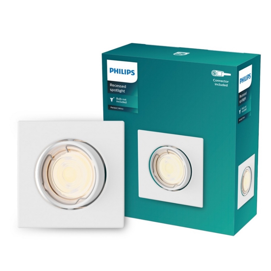 Philips - Inbouwarmatuur PERIDOT 1xGU10/7W/230V wit