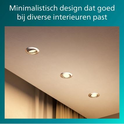 Philips - Inbouwspot PERIDOT 1xGU10/7W/230V zilver