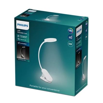 Philips - Lampe à pince à intensité variable LED/5W/5V CRI 90