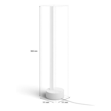 Philips - Lampe de table à intensité variable LED RGB Hue SIGNE LED/12W/230V 2000-6500K blanche