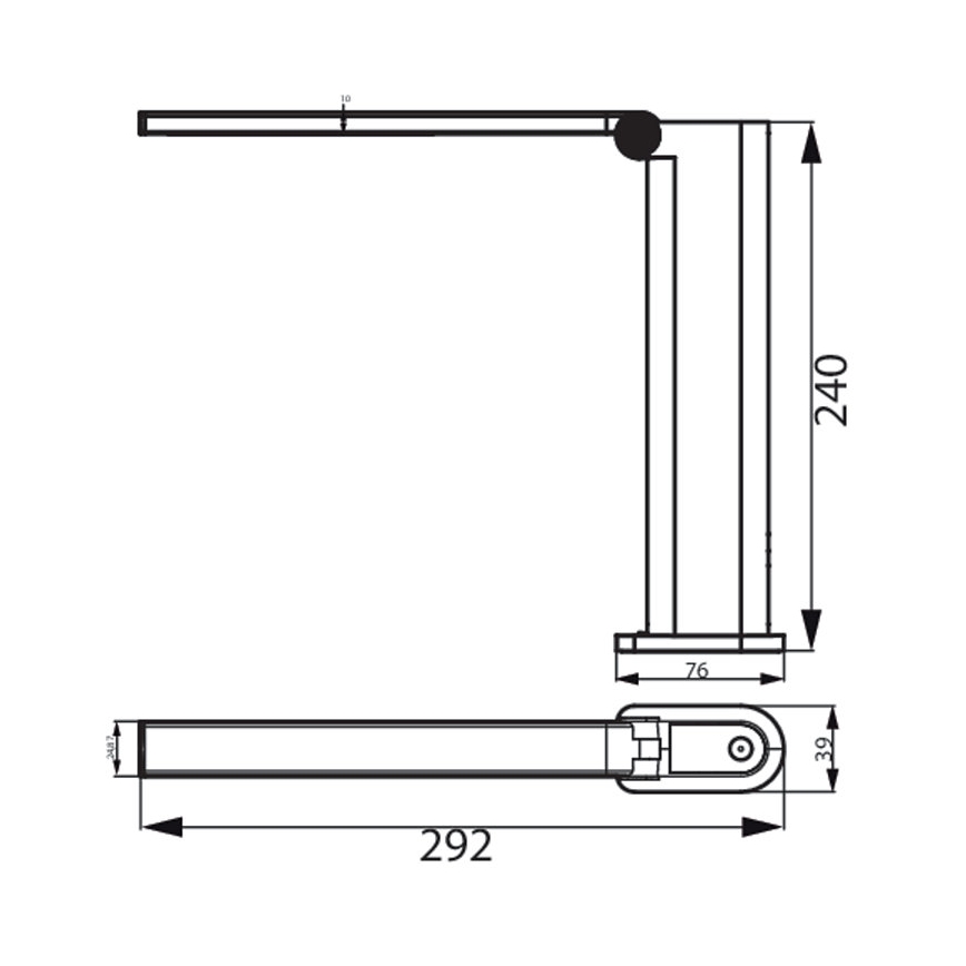 Philips - Lampe de table LED tactile à intensité variable AMBER LED/5W/5V noire