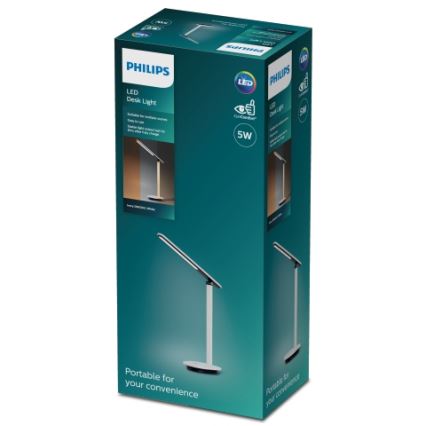 Philips - Lampe de table tactile à intensité variable ROCK LED/5W/5V 1800 mAh
