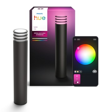 Philips - Lampe d'extérieur LED RVB dimmable Hue LUCCA 1xE27/8,1W/230V 77 cm 1000-20000K IP44