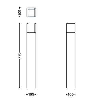 Philips - Lampe extérieure ARBOUR LED/3,8W/230V 77 cm IP44