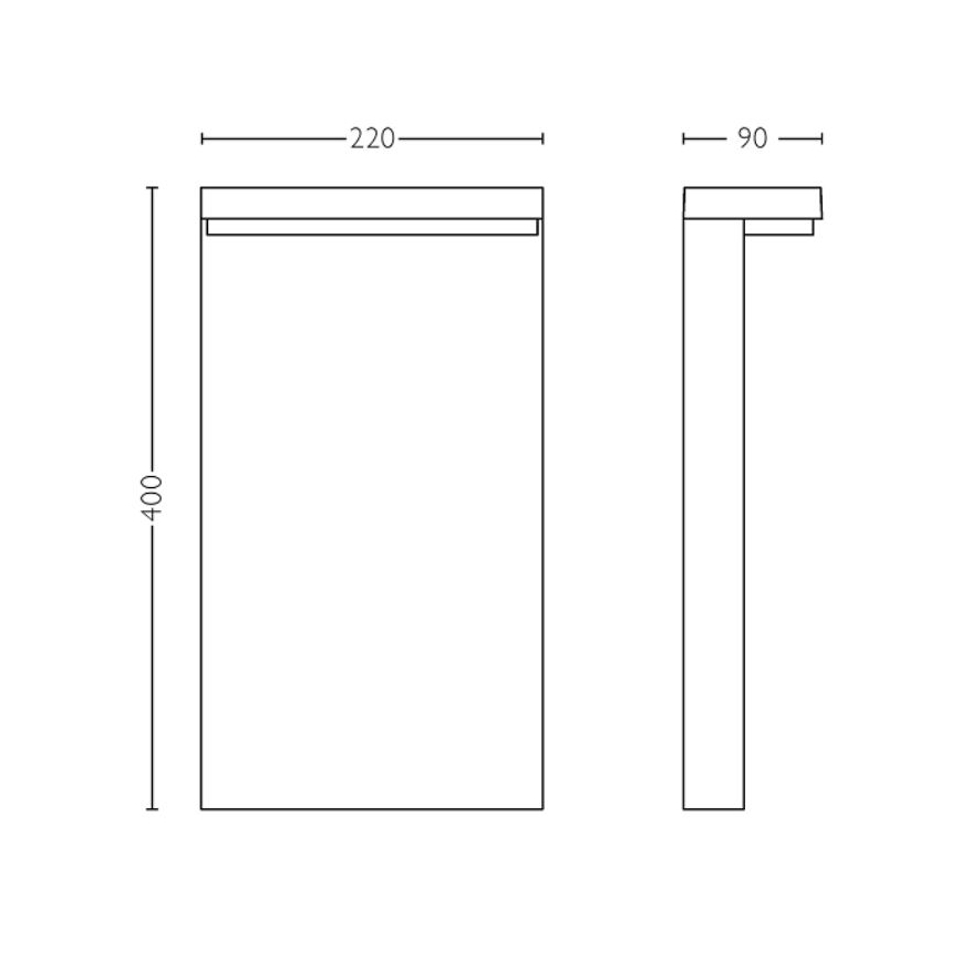 Philips - Lampe extérieure BUSTAN LED/3,8W/230V 2700K 40 cm IP44