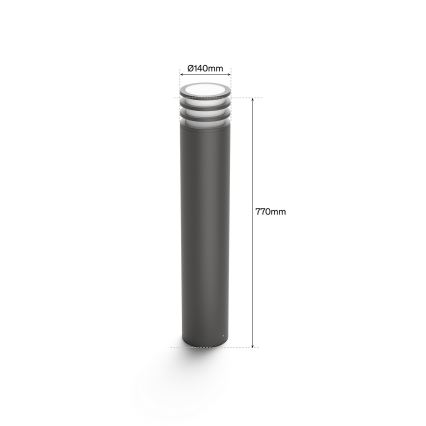 Philips - Lampe d'extérieur LED RVB dimmable Hue LUCCA 1xE27/8,1W/230V 77 cm 1000-20000K IP44