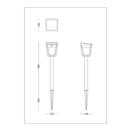 Philips - Lampe solaire avec détecteur de mouvement et de crépuscule NISSA LED/1,8W/3,7V 2600 mAh 3000K IP44