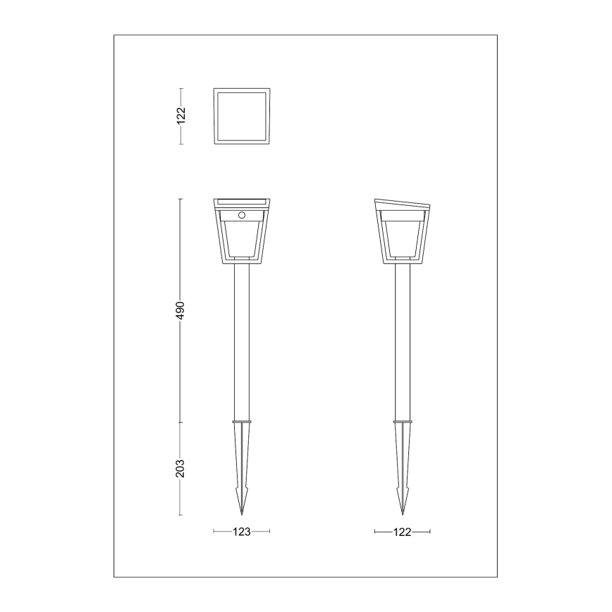 Philips - Lampe solaire avec détecteur de mouvement et de crépuscule NISSA LED/1,8W/3,7V 2600 mAh 3000K IP44