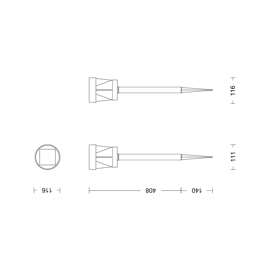 Philips - Lampe solaire AVERY LED/1,8W/3,7V 2700K IP44