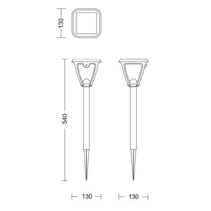 Philips - Lampe solaire VAPORA LED/1,5W/3,7V IP44