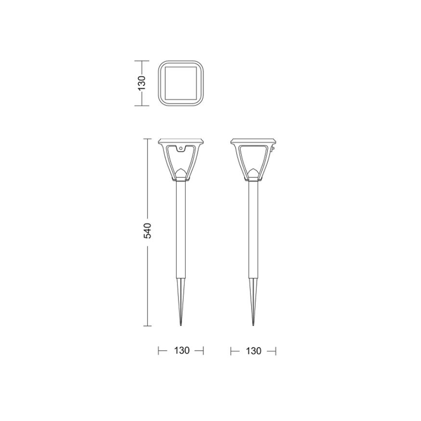 Philips - Lampe solaire VAPORA LED/1,5W/3,7V IP44