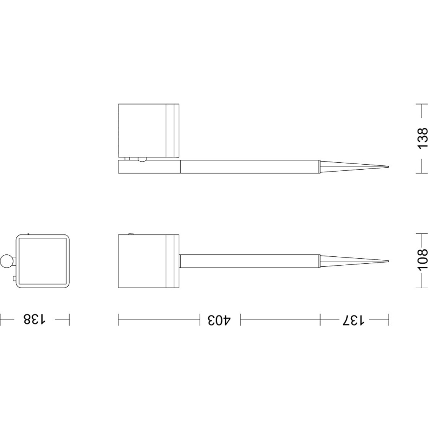 Philips - Lampe solaire VIRONA LED/1,8W/3,7V 2700K IP44