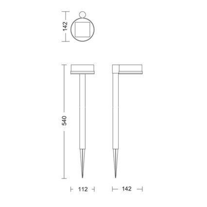 Philips - Lampe solaire VYNCE LED/1,5W/3,7V 1500 mAh IP44