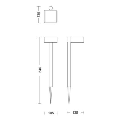 Philips - Lampe solaire VYNCE LED/1,5W/3,7V IP44