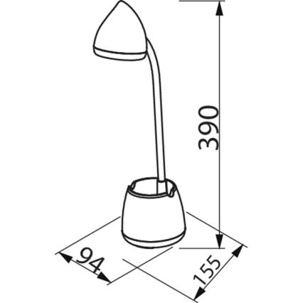 Philips - Dimbare LED Aanraak Tafellamp HAT LED/4,5W/5V 3000/4000/5700K CRI 90